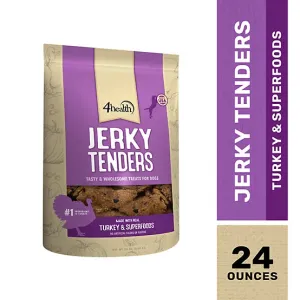 4health Turkey Flavor Jerky Tenders Dog Treats, 24 oz.
