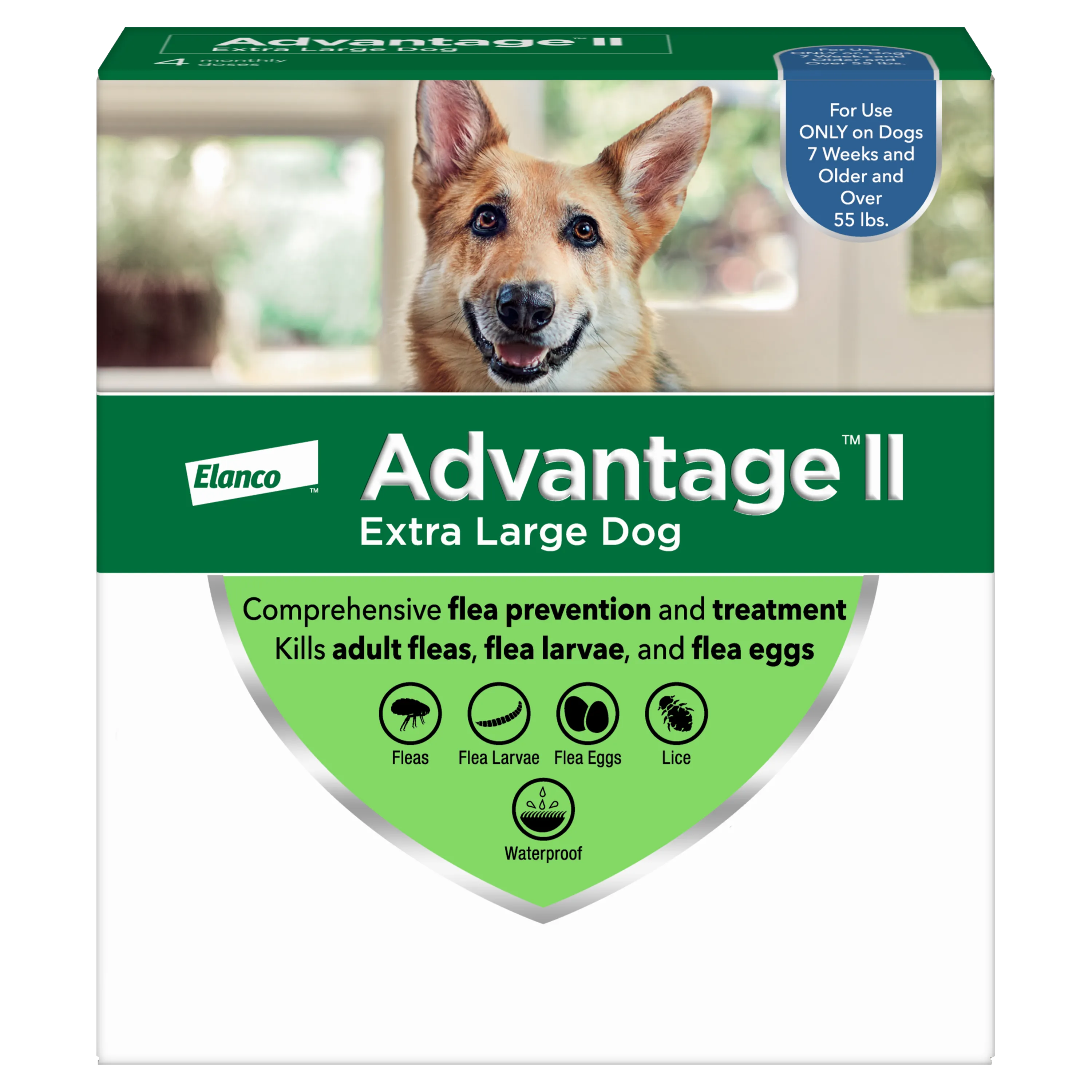 Advantage II Extra Large Dog 4-Pack