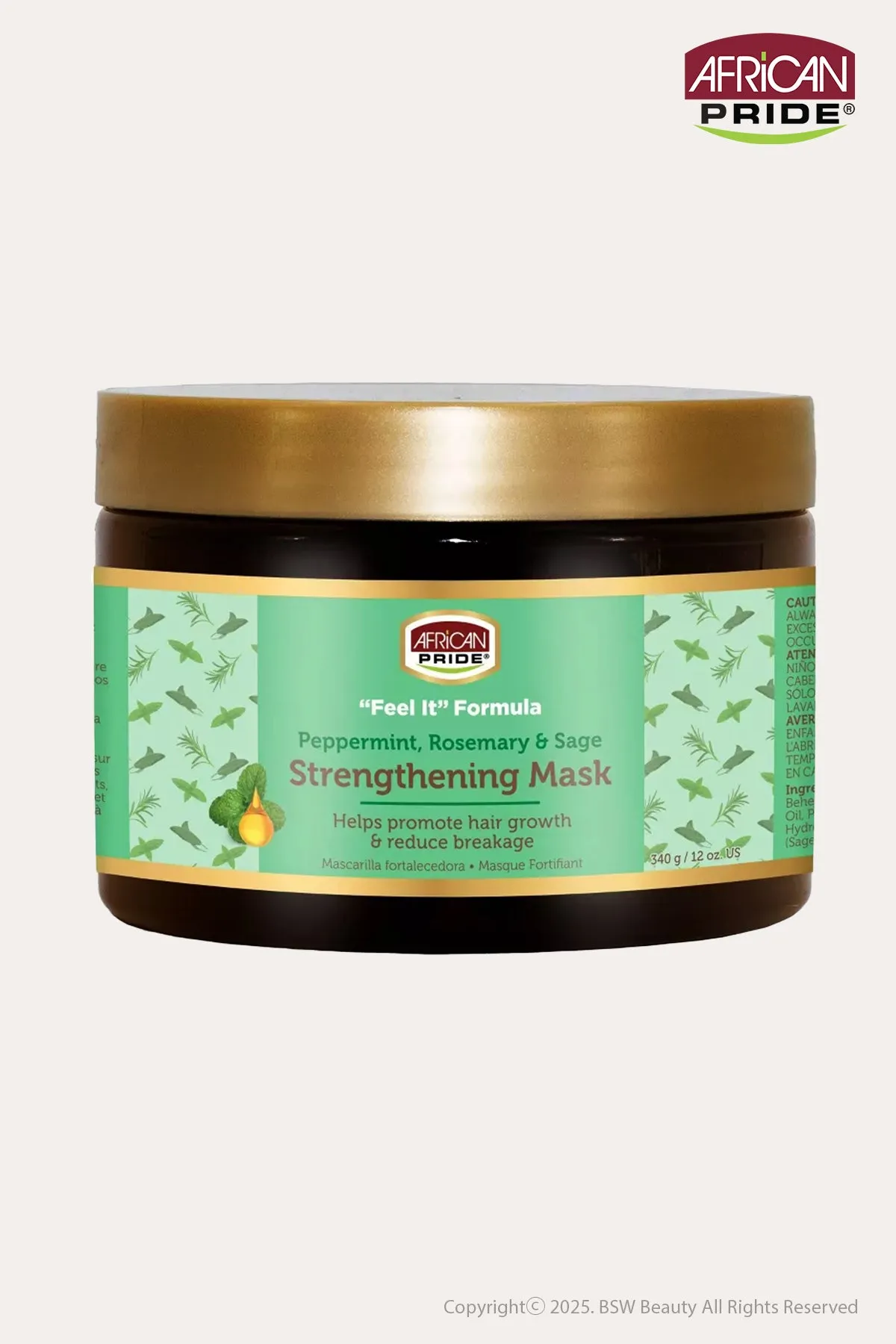 AFRICAN PRIDE FEEL IT FORMULA STRENGTHENING MASK HAIR TREATMENT 12oz