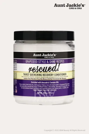 AUNT JACKIE'S GRAPESEED STYLE & SHINE RECIPES RESCUED THIRST QUENCHING RECOVERY CONDITIONER 15oz