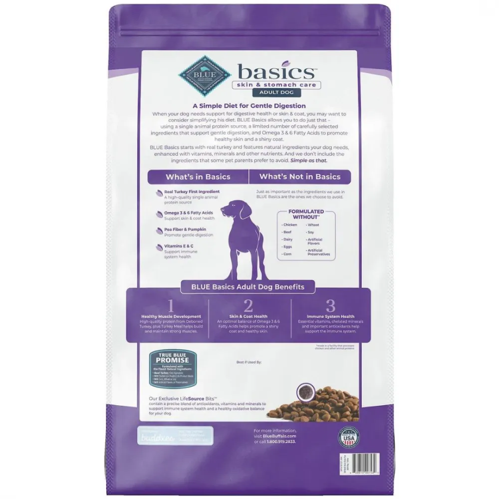 Blue Buffalo Basics Grain Free Adult Turkey and Potato Dry Dog Food