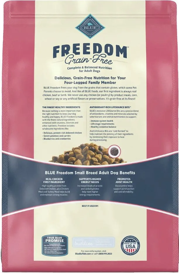 Blue Buffalo Freedom Grain Free Chicken Recipe Small Breed Adult Dry Dog Food