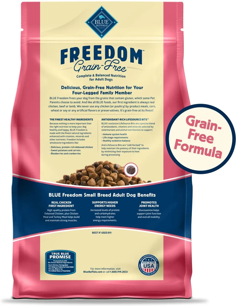 Blue Buffalo Freedom Small Breed Grain-Free Chicken & Potatoes Dry Dog Food