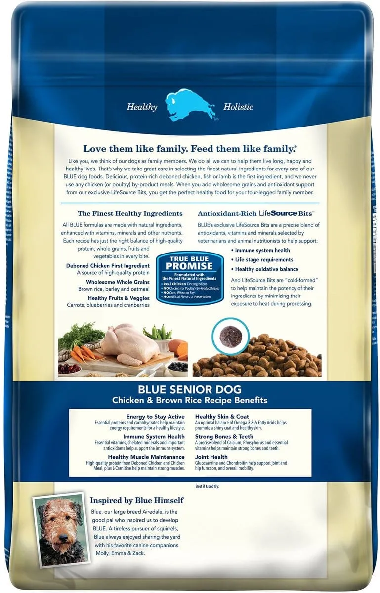 Blue Buffalo Life Protection Natural Chicken & Brown Rice Recipe Senior Dry Dog Food