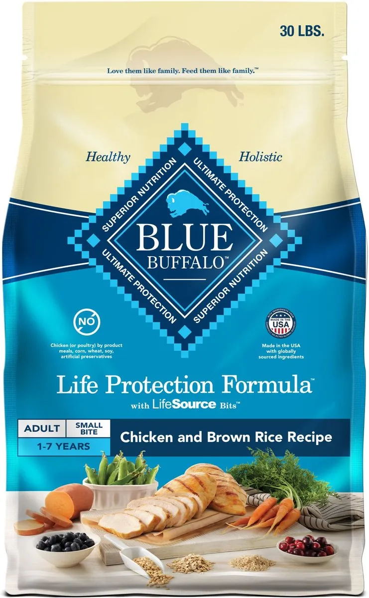 Blue Buffalo Life Protection Natural Small Bites Chicken & Brown Rice Recipe Adult Dry Dog Food