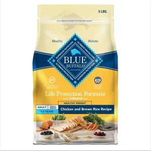 Blue Buffalo Small Breed Adult Life Protection Healthy Weight Natural Chicken & Brown Rice Recipe Dry Dog Food