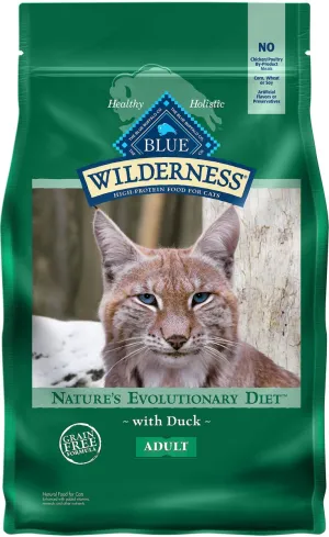 Blue Buffalo Wilderness Grain Free Natural Duck High Protein Recipe Dry Cat Food