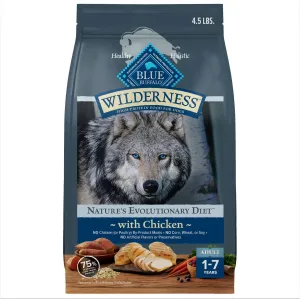 Blue Buffalo Wilderness Wholesome Grains Chicken Recipe Adult Dry Dog Food