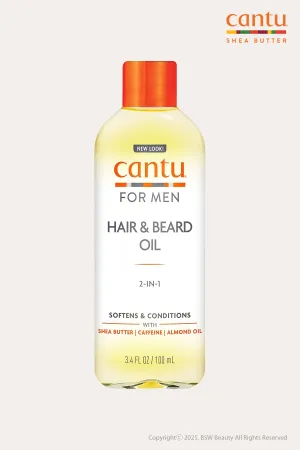CANTU FOR MEN MEN HAIR &BEARD 2-IN-1 OIL 3.4oz