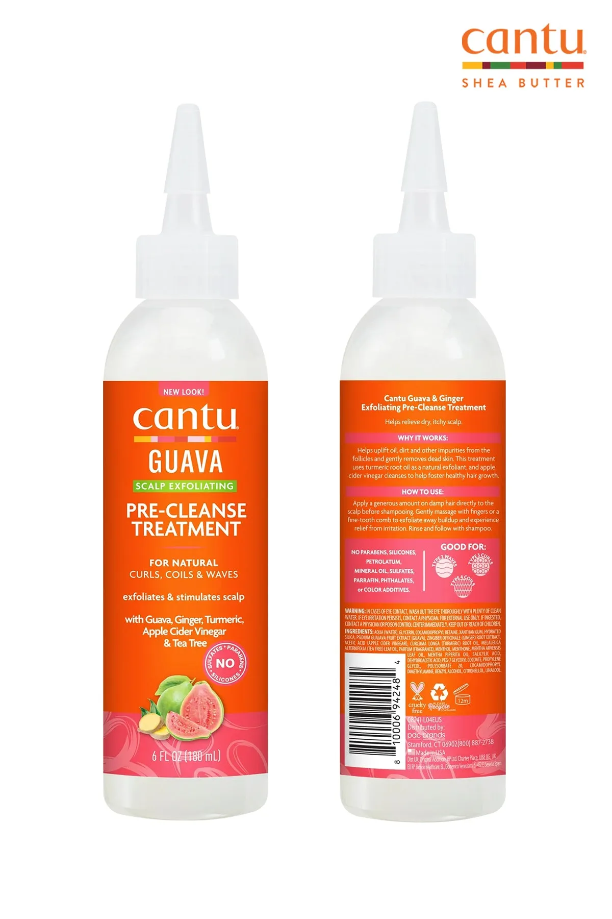 CANTU GUAVA & GINGER DRY SCALP EXFOLIATING PRE-POO TREATMENT W/TURMERIC 6oz