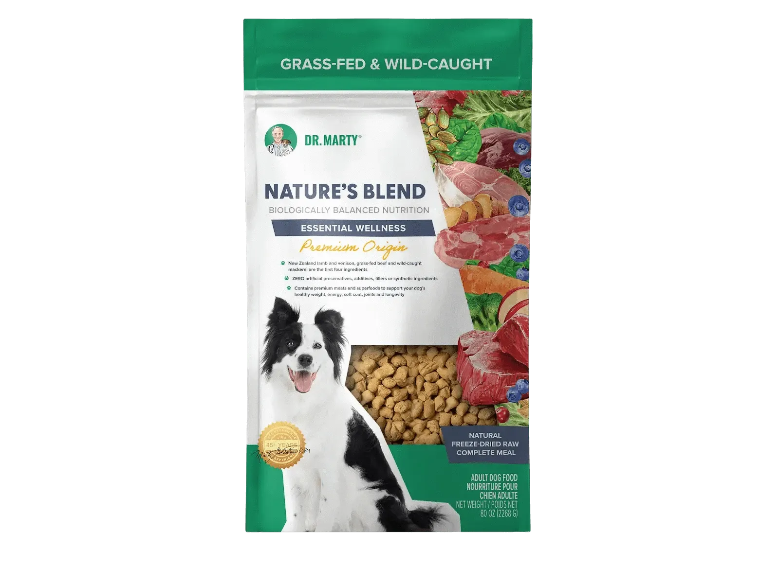DR. MARTY Nature’s Blend Essential Wellness Premium Origin Freeze Dried Raw Dog Food