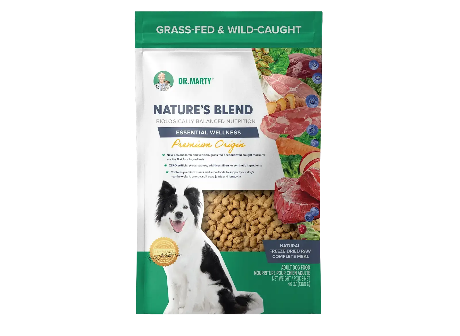 DR. MARTY Nature’s Blend Essential Wellness Premium Origin Freeze Dried Raw Dog Food