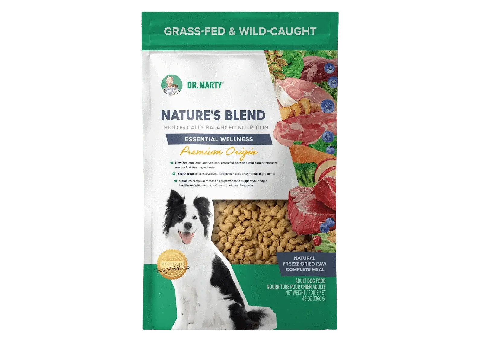 DR. MARTY Nature’s Blend Essential Wellness Premium Origin Freeze Dried Raw Dog Food