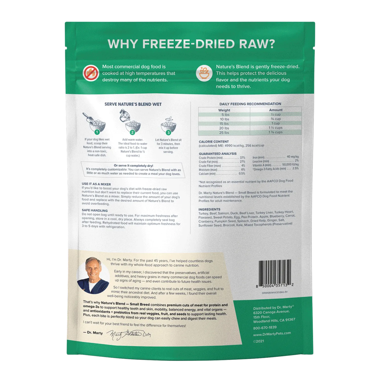 DR. MARTY Nature’s Blend Small Breed Freeze Dried Raw Dog Food