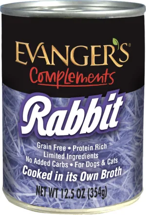 Evangers Grain Free Rabbit  Canned Dog and Cat Food