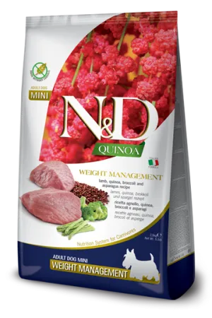 Farmina N&D Quinoa Grain Free Lamb & Broccoli Weight Management Dry Dog Food