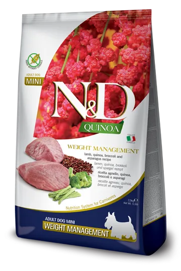 Farmina N&D Quinoa Grain Free Lamb & Broccoli Weight Management Dry Dog Food