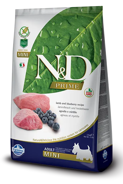 Farmina Natural & Delicious Prime Lamb & Blueberry Adult Mini Dry Dog Food