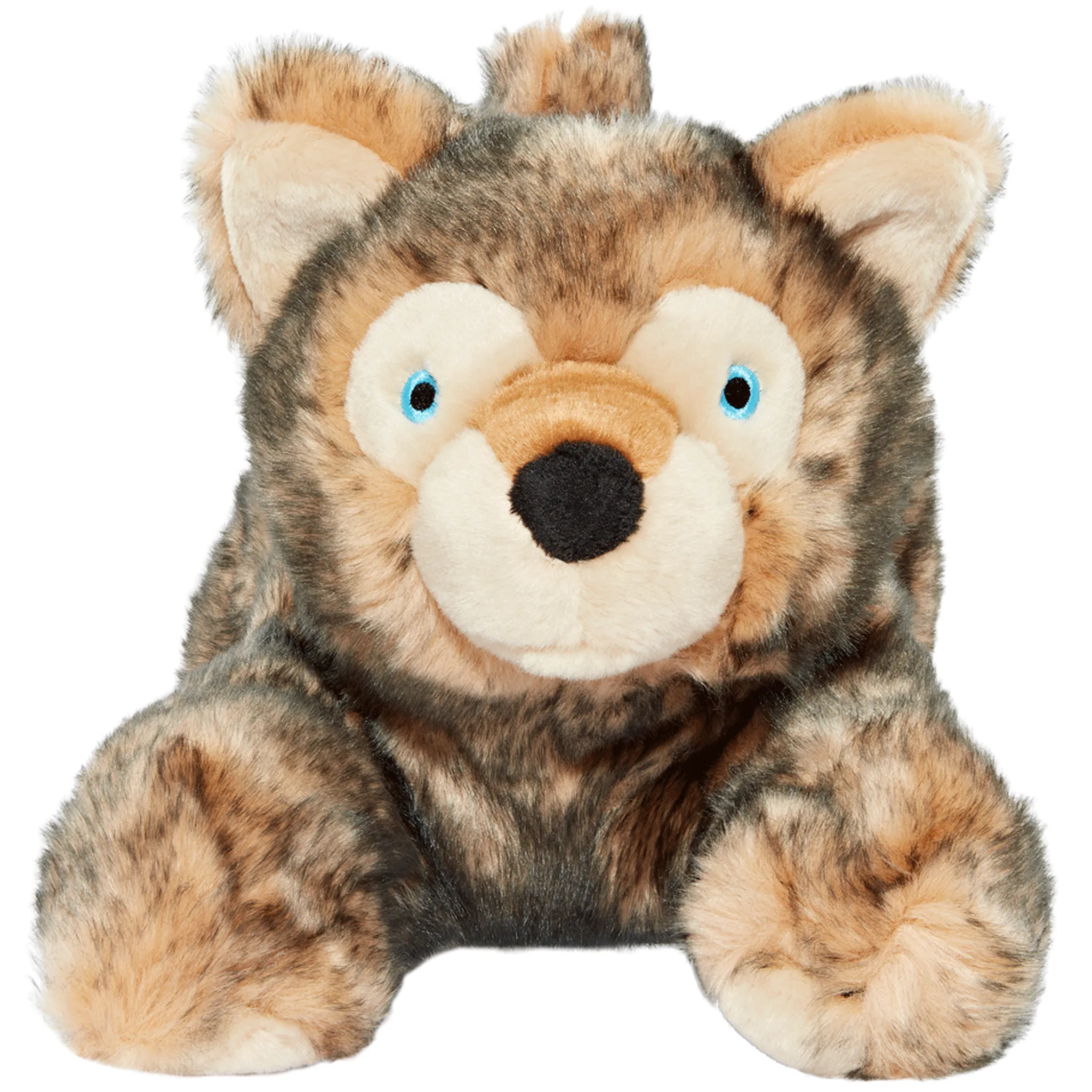 Fluff & Tuff Lobo Wolf Pup Brown Dog Toys