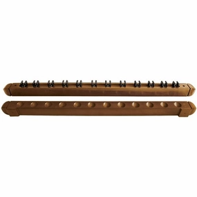 Formula 12 Cue Oak Wall Rack