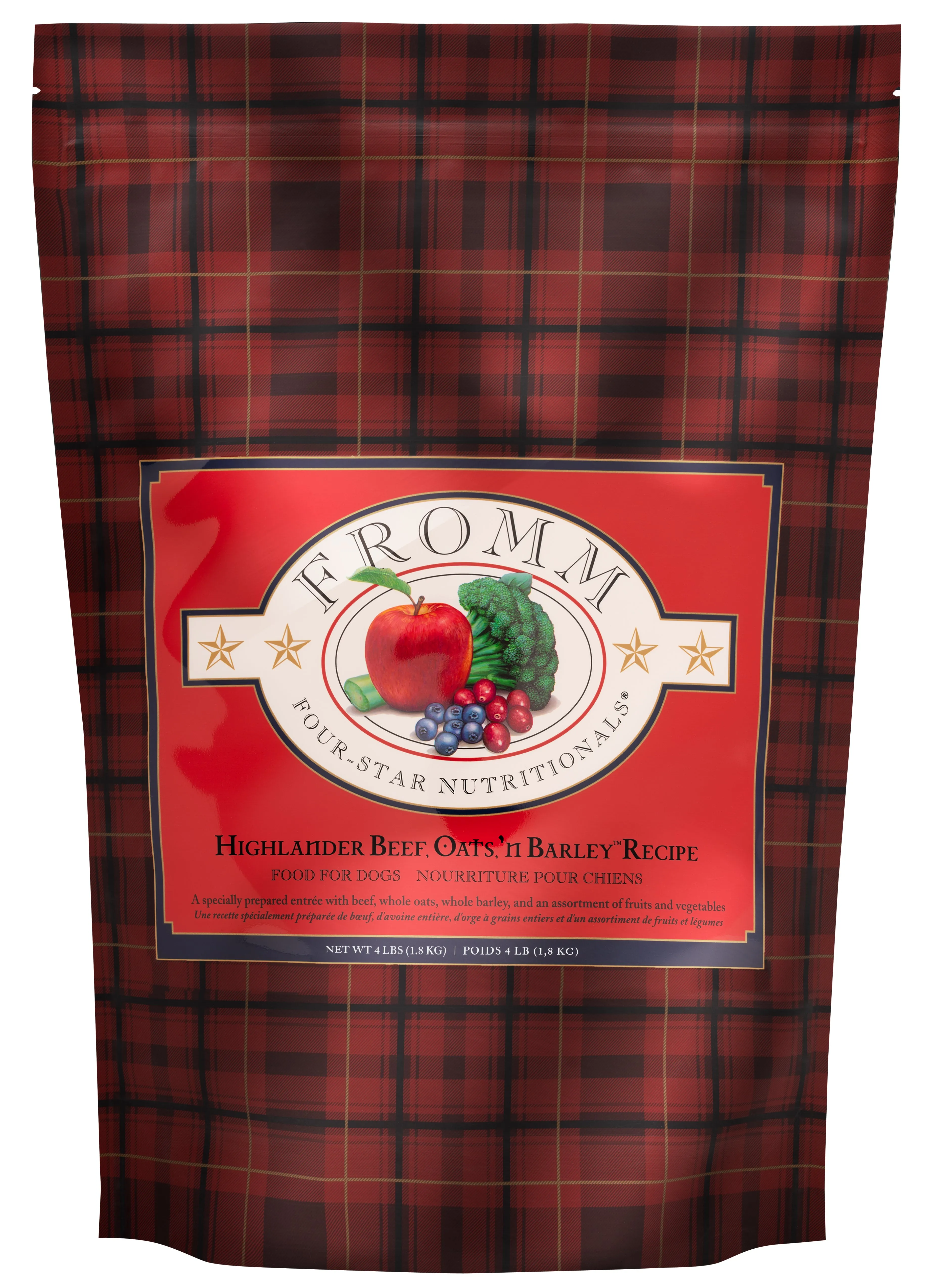 Fromm Four-Star Grain Inclusive Highlander Beef Oats and Barley Dry Dog Food