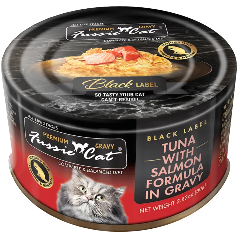 Fussie Cat Black Label Tuna with Salmon Formula in Gravy Wet Cat Food
