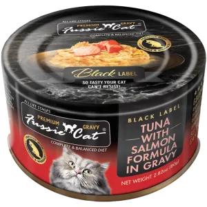 Fussie Cat Black Label Tuna with Salmon Formula in Gravy Wet Cat Food