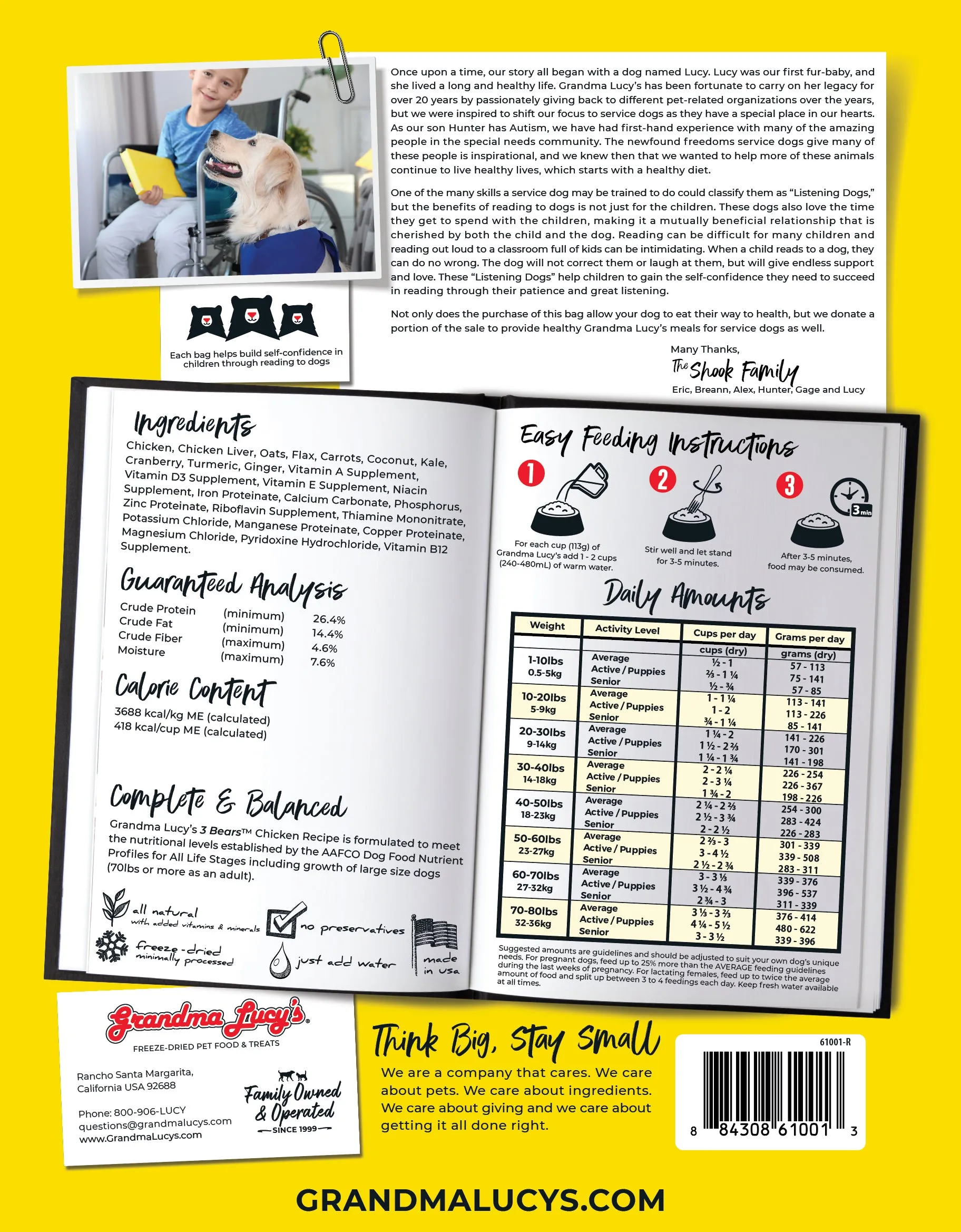 Grandma Lucy's 3 Bears Chicken Dog Food