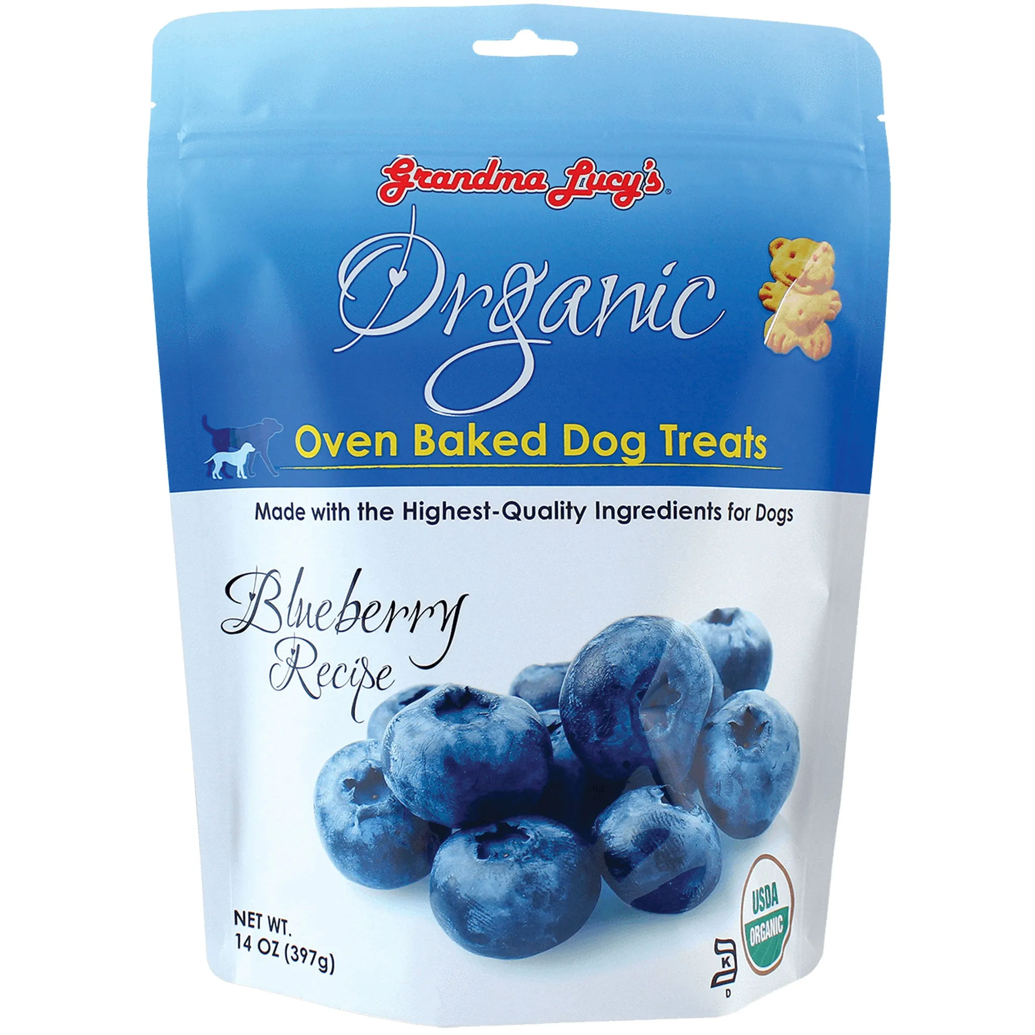 Grandma Lucy's Organic Blueberry Oven Baked Dog Treats - 14oz