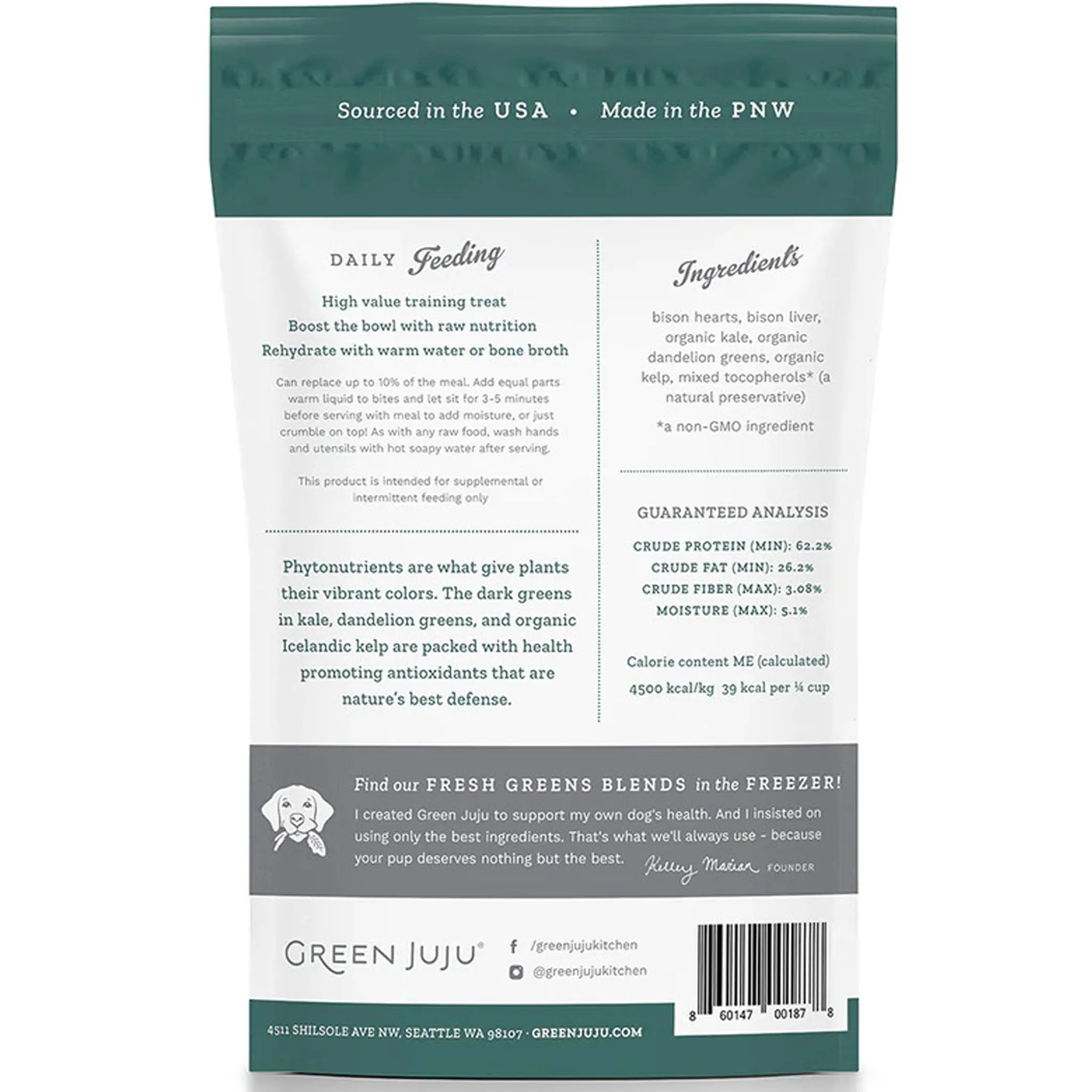 Green Juju Green Freeze-Dried Bison Treats