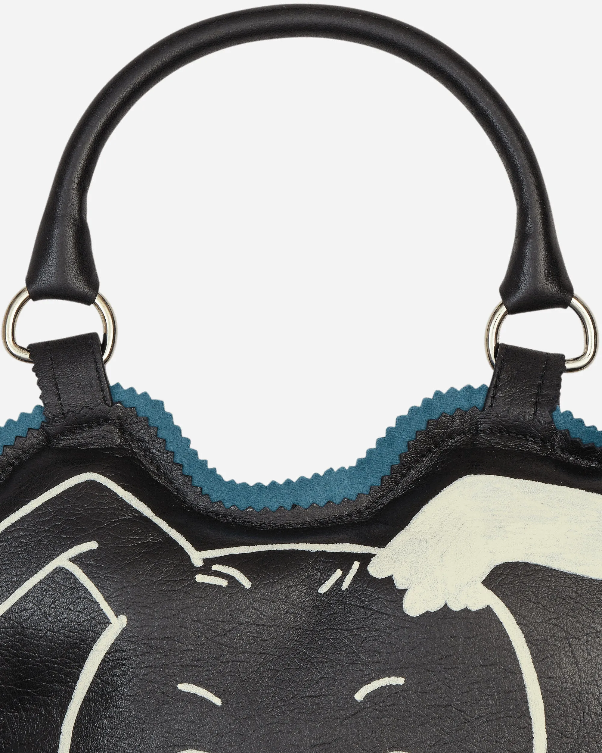 Hand Drawn Puppy Bag Black