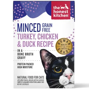 Honest Kitchen Grain-Free Minced Turkey, Chicken, & Duck in Gravy Wet Cat Food