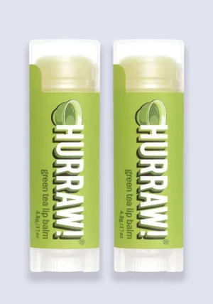 Hurraw Green Tea Lip Balm 4.3g (per stick) - 2 Pack