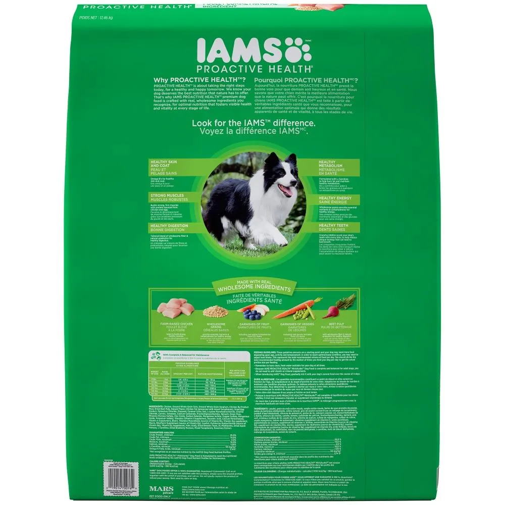 Iams ProActive Health Adult MiniChunks Dry Dog Food 15lb