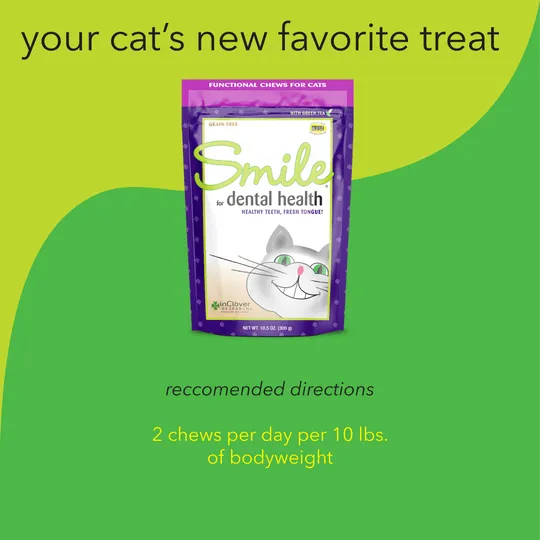 InClover Smile Dental Support Soft Chews Supplement for Cats