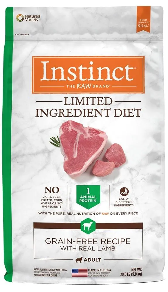 Instinct Limited Ingredient Diet Adult Grain Free Recipe with Real Lamb Natural Dry Dog Food