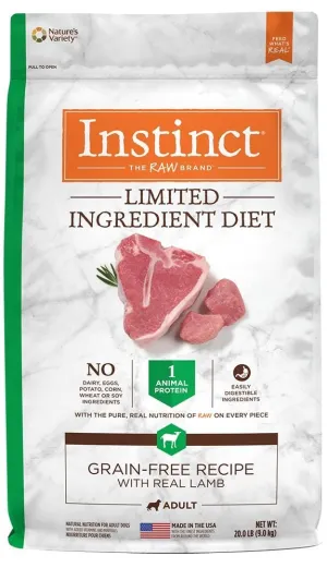 Instinct Limited Ingredient Diet Adult Grain Free Recipe with Real Lamb Natural Dry Dog Food