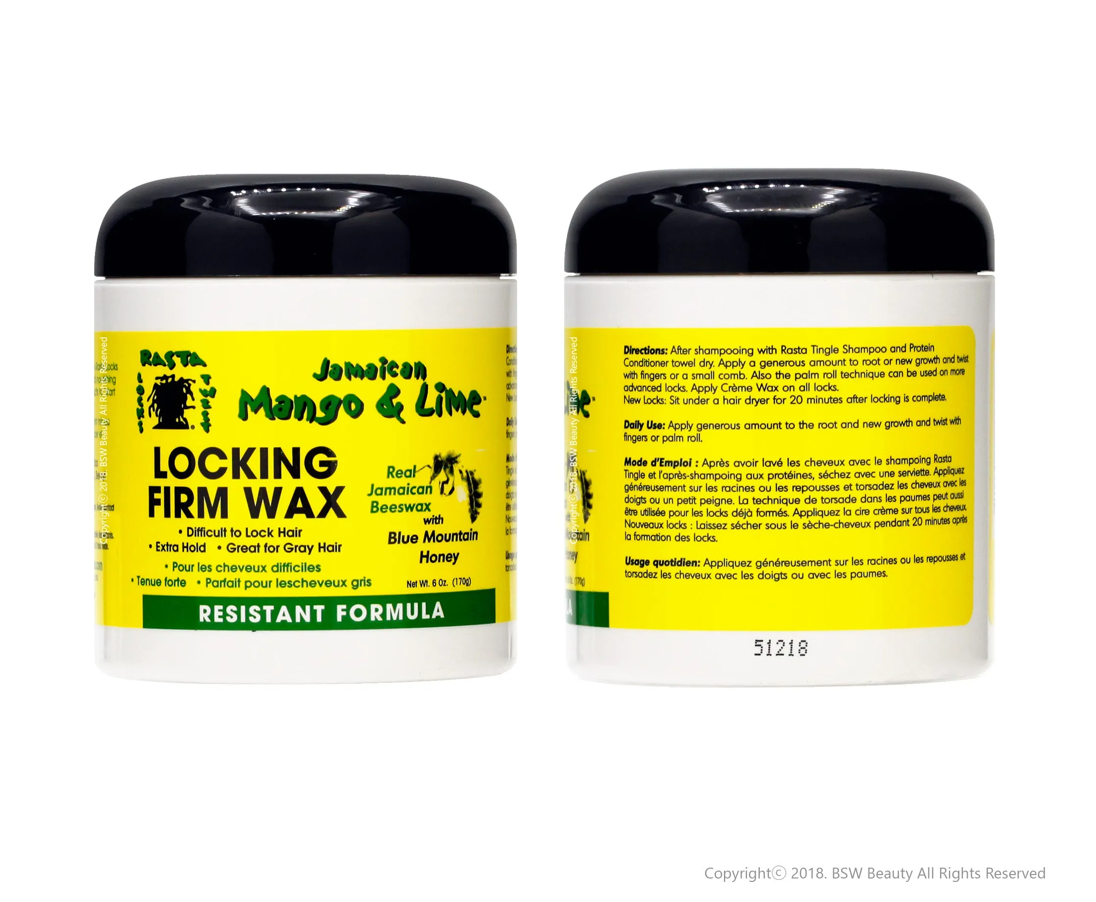 JAMAICAN MANGO & LIME LOCKING FIRM WAX RESISTANT FORMULA 6oz