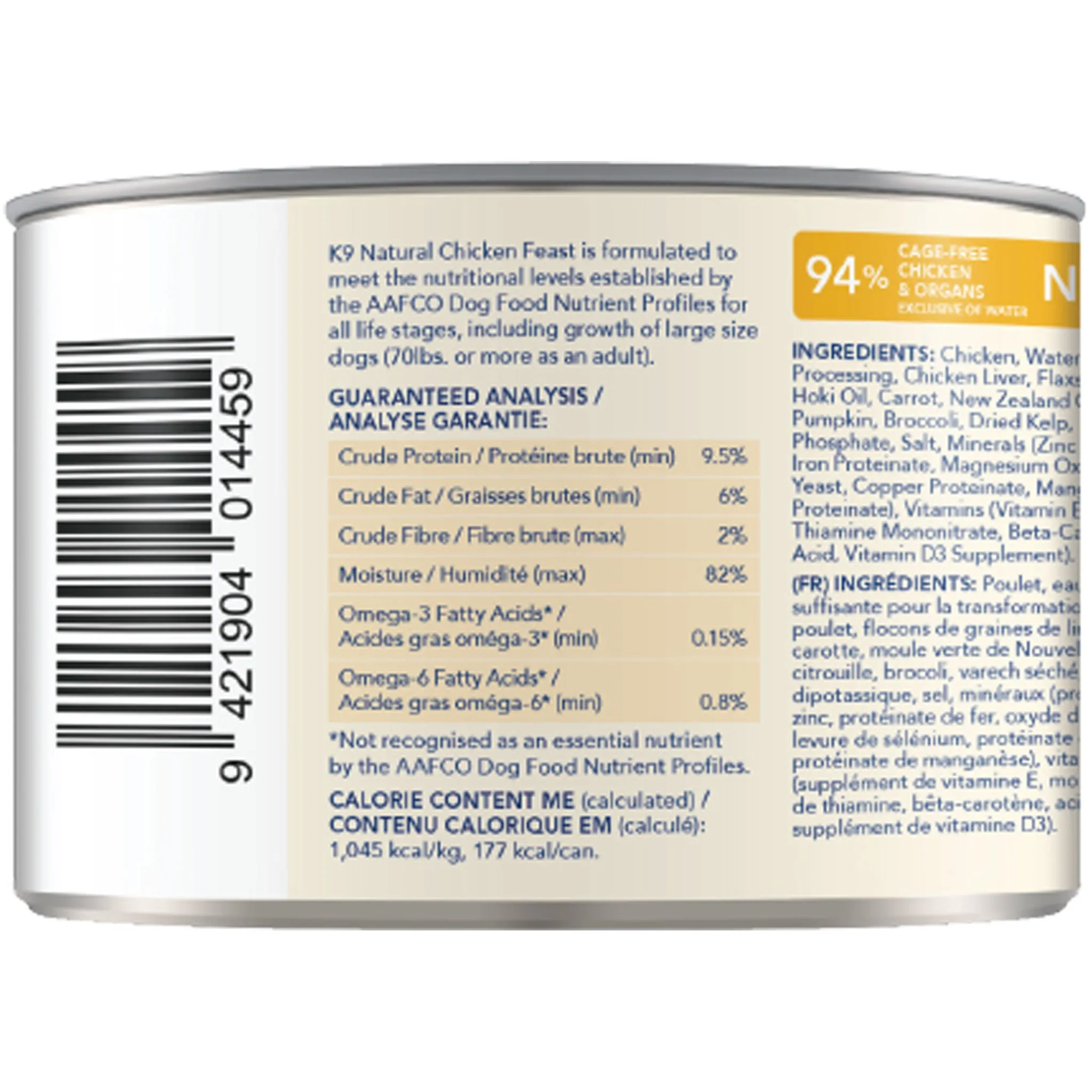 K9 Natural Canned Chicken Feast Dog Food - 6oz