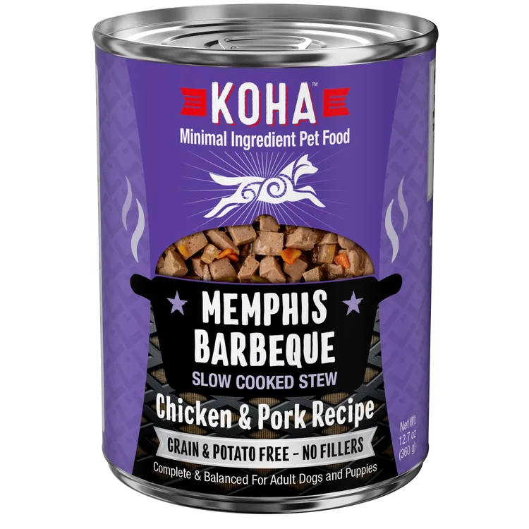 KOHA Grain & Potato Free Memphis Barbecue Slow Cooked Stew with Chicken & Pork Canned Dog Food