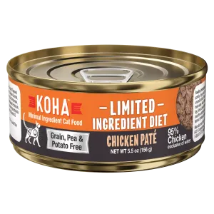 KOHA Grain & Potato Free Special Diet:Limited Ingredient Diet Chicken Pate Single Canned Cat Food