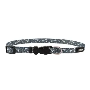 Li'l Pals® Adjustable Patterned Dog Collar, Grey Bones, Petite Small
