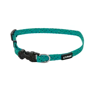 Li'l Pals® Adjustable Patterned Dog Collar, Teal and Grey Diamonds, Petite X-Small