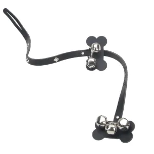 Li'l Pals® Dog Leather Potty Training Bells, Black