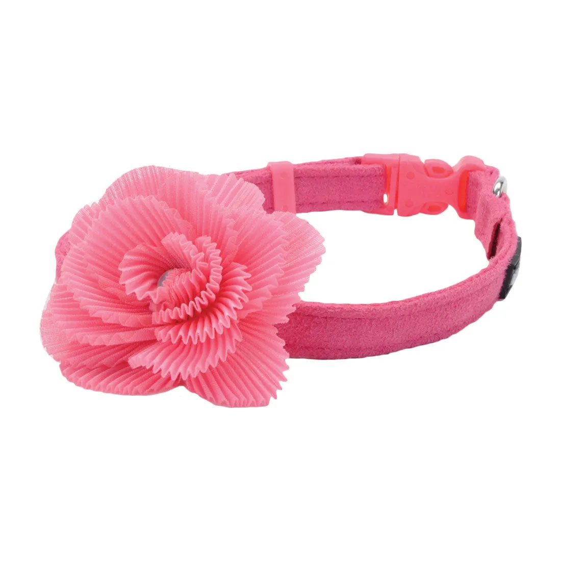 Li'l Pals® Microfiber Collar, Pink Flower, Petite Small