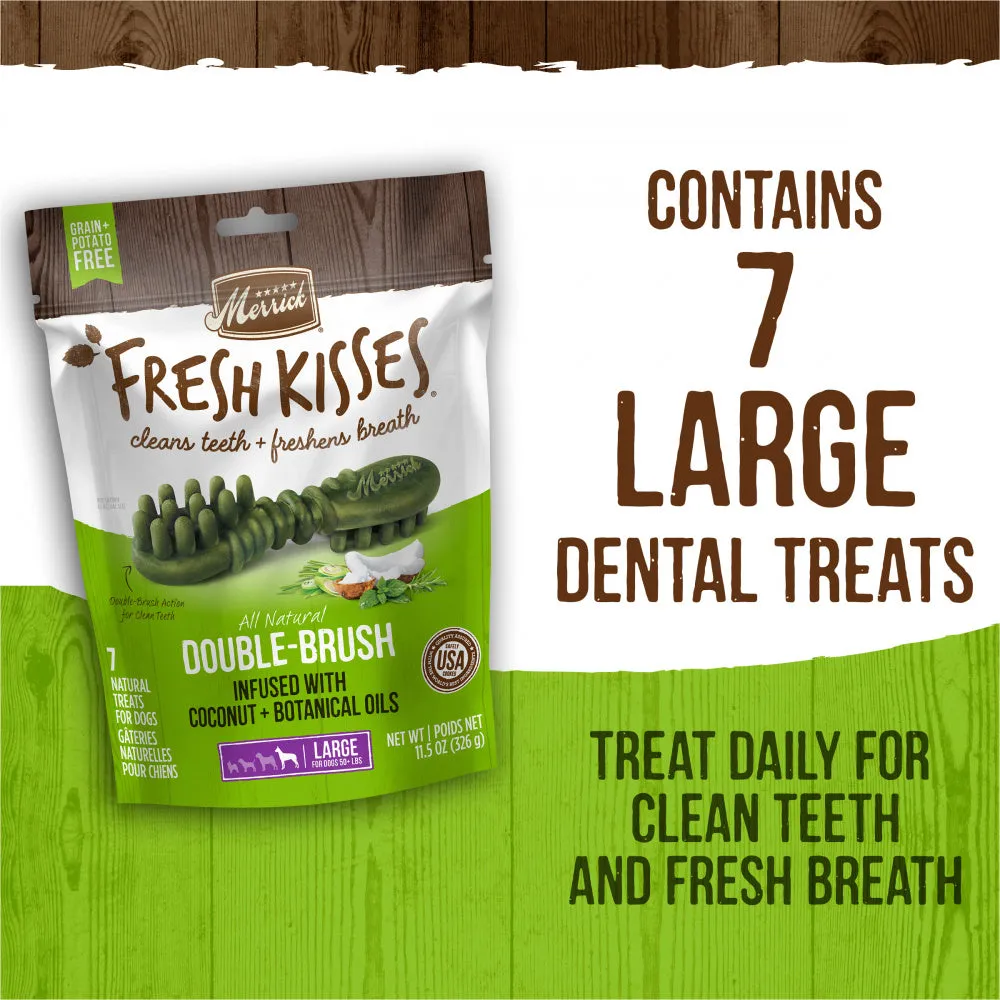 Merrick Fresh Kisses Grain Free Coconut Oil & Botanicals Large Dental Dog Treats