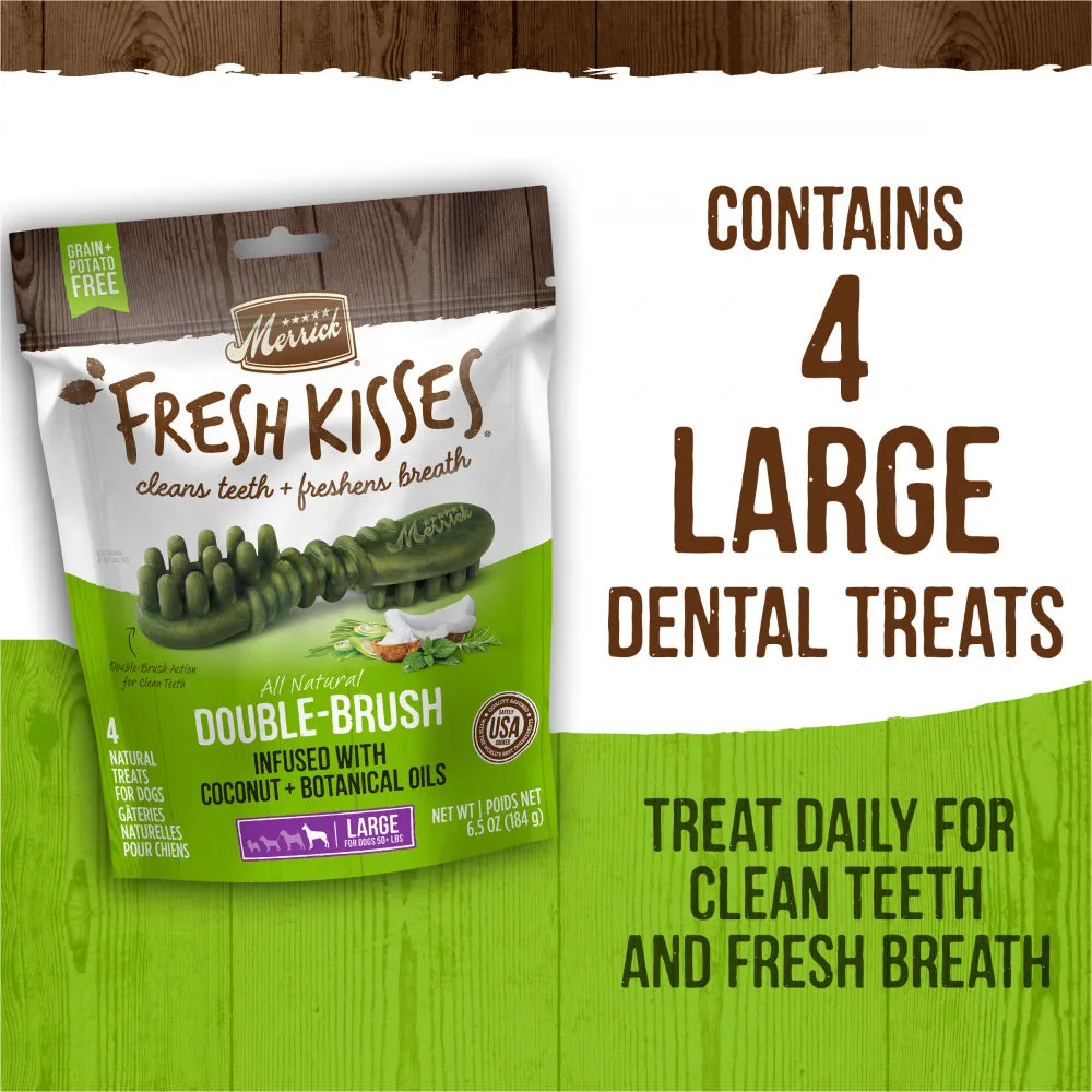 Merrick Fresh Kisses Grain Free Coconut Oil & Botanicals Large Dental Dog Treats