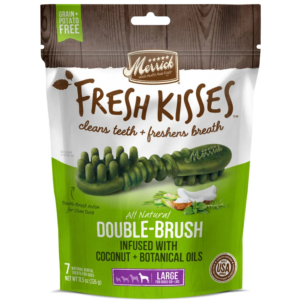Merrick Fresh Kisses Grain Free Coconut Oil & Botanicals Large Dental Dog Treats
