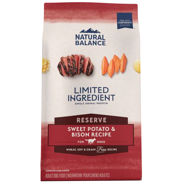 Natural Balance Limited Ingredient Reserve Grain Free Sweet Potato & Bison Recipe Dry Dog Formula