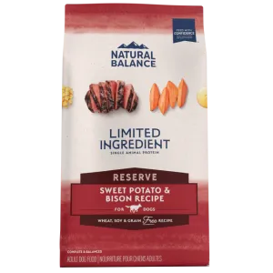 Natural Balance Limited Ingredient Reserve Grain Free Sweet Potato & Bison Recipe Dry Dog Formula